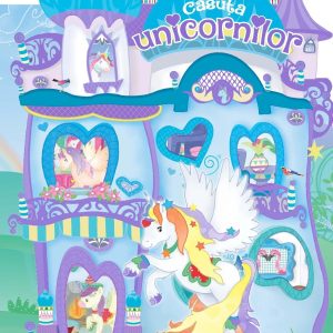 Casuta unicornilor cu abtibilduri, Mov