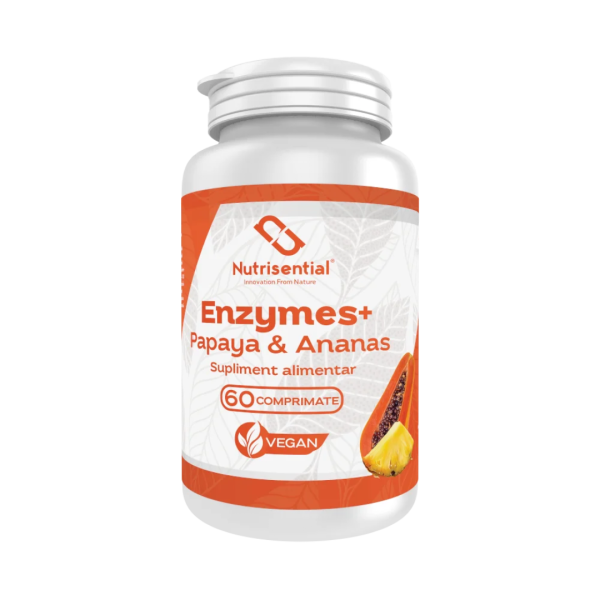 Enzime digestive, Papaya&Ananas, 60 capsule, Nutrisential