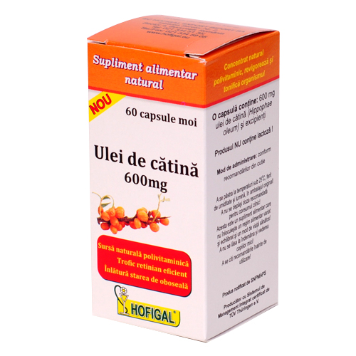 Ulei de catina, 60 capsule moi, Hofigal