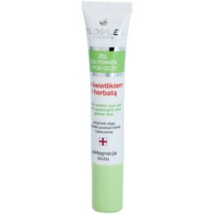 FlosLek Pharma Eye Care Gel pentru jurul ochilor cu un luminator și ceai verde