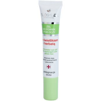 FlosLek Pharma Eye Care Gel pentru jurul ochilor cu un luminator și ceai verde
