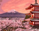 Set Pictura pe numere, Acuarello, Japonia la apus