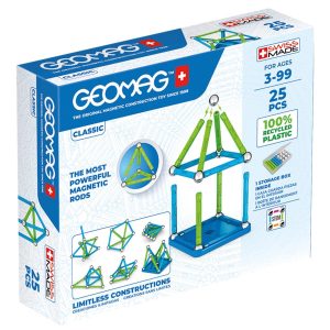 Joc de constructie magnetic Geomag Classic Recycled, 25 piese