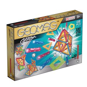 Joc de constructie magnetic Geomag Glitter, 68 piese