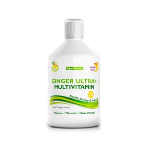 Ginger ULTRA+ Multivitamine, Minerale, Verdețuri, Fructe + Fier, 500 ml, Swedish Nutra