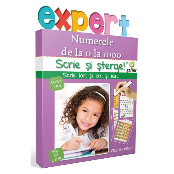 Numerele 0 - 1000, scrie si sterge, clasa a II-a