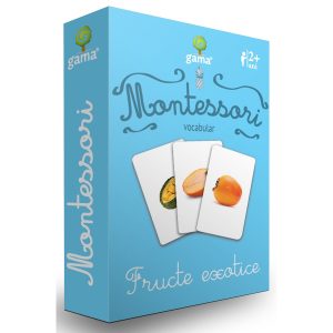 Editura Gama, Carti de joc educative Montessori Seria 2, Vocabular, Fructe exotice