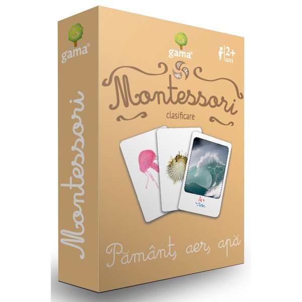 Editura Gama, Carti de joc educative Montessori Seria 2, Clasificare, Pamant, aer, apa