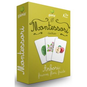 Editura Gama, Carti de joc educative Montessori Seria 4, Arbori: frunze, flori, fructe
