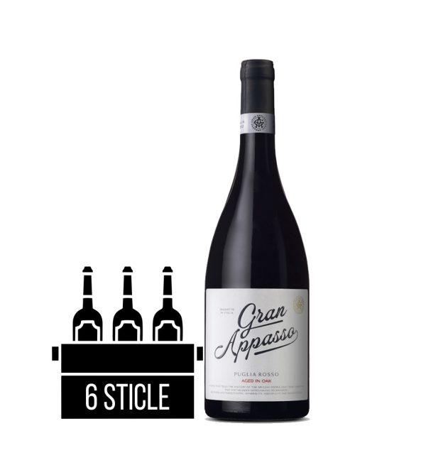 Gran Appasso Rosso Puglia Igp BAX 6 st. x 0.75L - Vin Rosu Sec - Italia