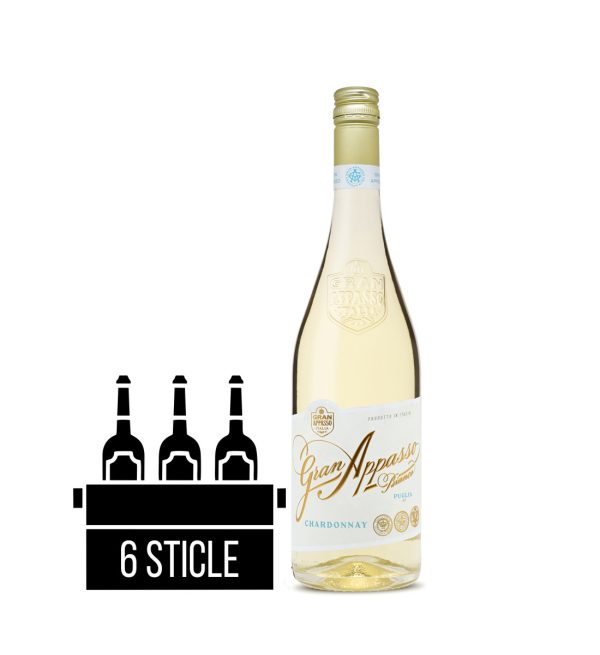 Gran Appasso Chardonnay Puglia Igp BAX 6 st. x 0.75L - Vin Sec Alb - Italia
