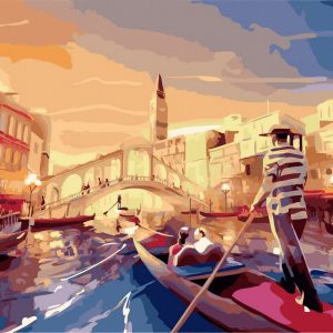 Set Pictura pe numere, Acuarello, Gondola din Venetia