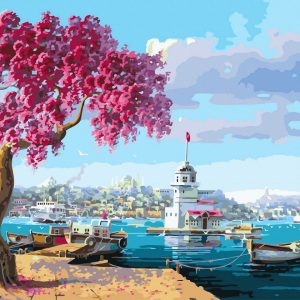 Set Pictura pe numere, Acuarello, Coasta din italia