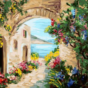 Set Pictura pe numere, Acuarello, Peisaj spre mare