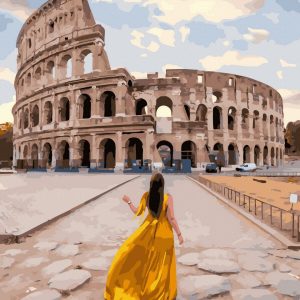 Set Pictura pe numere, Acuarello, Vacanta la Roma