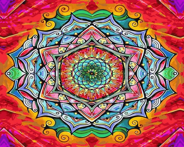Set Pictura pe numere, Acuarello, Mandala iubirii