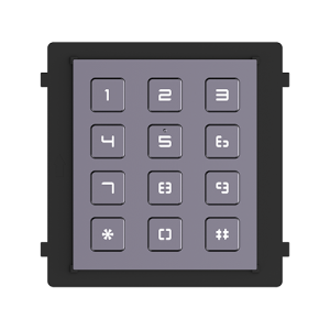 Modul tastatura HikVision DS-KD-KP, Pentru interfon modular, 12 Taste iluminate, Embedded Linux