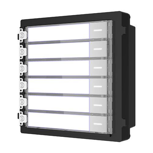 Modul extensie pentru interfon modular HIKVISION DS-KD-KK, Afisaj 6 familii, 6 Butoane acces, Consum 2W