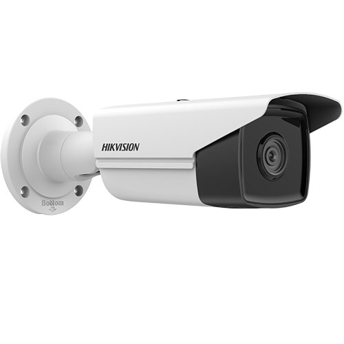 Camera de supraveghere HikVision IP AcuSense, Rezolutie 4.0 MP, Lentila 4 mm, Distanta IR 80 m, Functie Deep Learning, Slot microSD