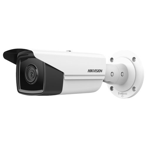 Camera de supraveghere HikVision IP AcuSense, Rezolutie 4.0 MP, Lentila 4 mm, Distanta IR 80 m, Functie Deep Learning, Slot microSD