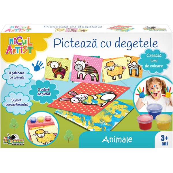 Set de pictura Micul Artist, Picteaza cu degetele animalele