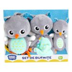 Set 3 bufnite prietenoase, de plus, Noriel Bebe, gri