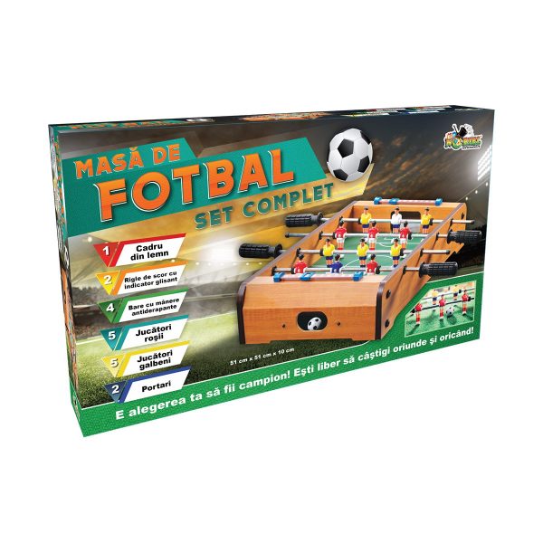 Masa de fotbal din lemn mica Noriel Games, 51 cm