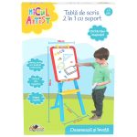 Tabla de scris 2 in 1, cu suport, Micul Artist