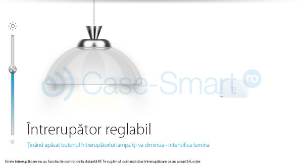Intrerupator cu variator wireless cu touch Livolo din sticla – standard italian