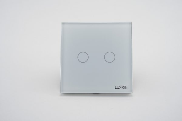 Intrerupator Dublu cu Touch din Sticla LUXION