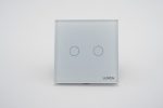 Intrerupator Dublu cu Touch din Sticla LUXION, 500W
