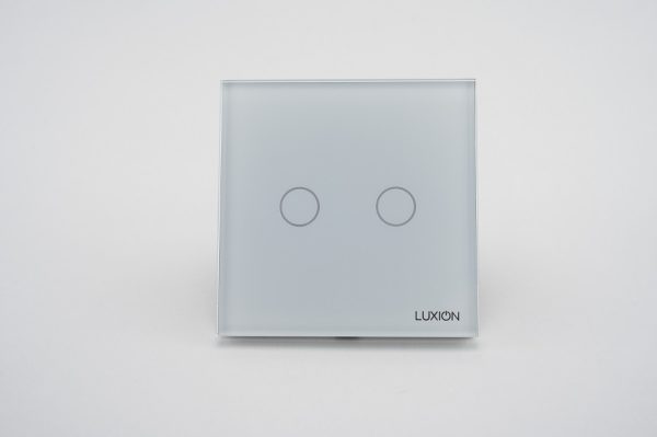 Intrerupator Dublu cu Touch din Sticla LUXION, 500W