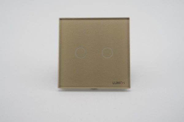 Intrerupator Dublu cu Touch din Sticla LUXION, 500W