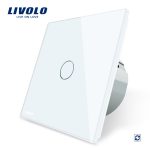 Intrerupator cu revenire Livolo cu touch din sticla