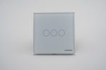 Intrerupator Triplu cu Touch din Sticla LUXION, 500W