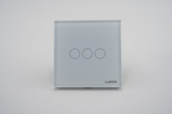 Intrerupator Triplu cu Touch din Sticla LUXION, 500W