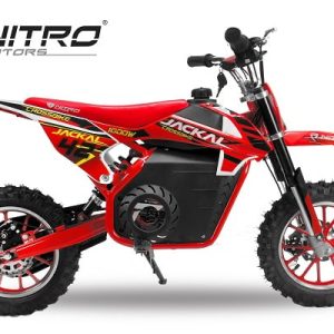 Motocicleta electrica pentru copii Eco Jackal 1000W 10 inch, culoare Rosie