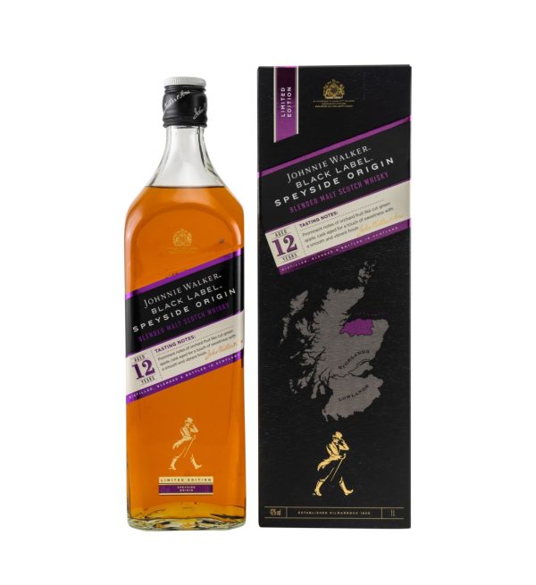 Johnnie Walker Black Label Speyside Origin Whisky 12 ani 1L