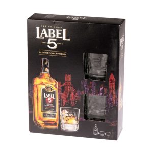 Label 5 Classic Black Whisky Gift Set 0.7L