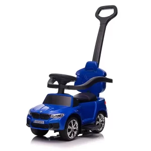 Masinuta cu maner, 2 in 1, pentru copii, BMW M5, PREMIUM, culoare Albastru