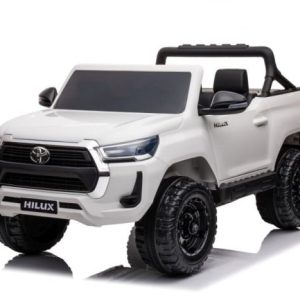 Masinuta electrica pentru 2 copii, Toyota Hilux 4x4 180W 12V 14Ah PREMIUM, culoare Alba