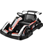 Masinuta-Kart electric pentru copii 3-11 ani, Racing 90W 12V 7Ah, telecomanda, culoare Alb