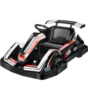 Masinuta-Kart electric pentru copii 3-11 ani, Racing 90W 12V 7Ah, telecomanda, culoare Alb