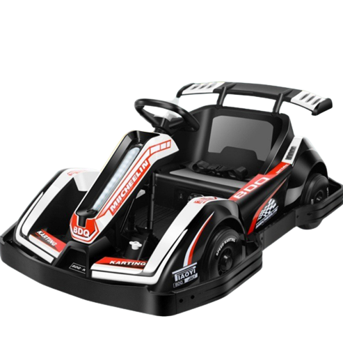 Masinuta-Kart electric pentru copii 3-11 ani, Racing 90W 12V 7Ah, telecomanda, culoare Alb