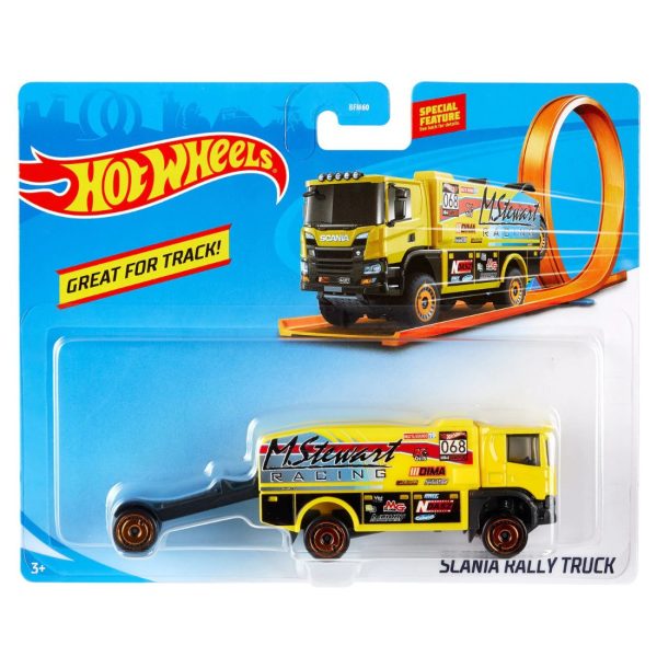 Masinuta Hot Wheels, Track Stars, Scania Rally Truck
