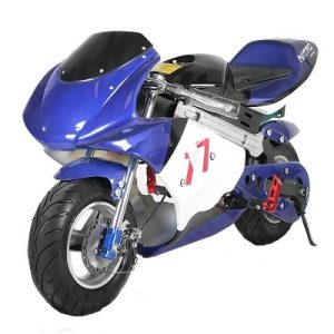 Motocicleta electrica pentru copii NITRO Eco Pocket Bike 1000W Albastru