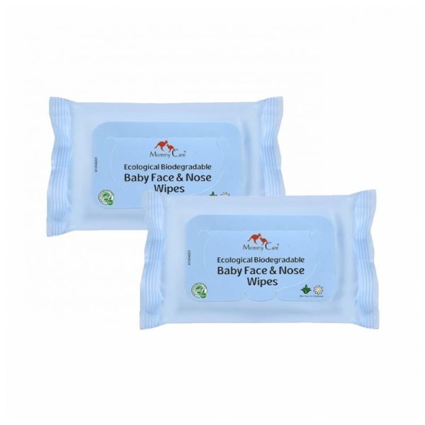 Pachet servetele umede biodegradabile pentru fata si nas, 2 * 24 bucati, Mommy Care