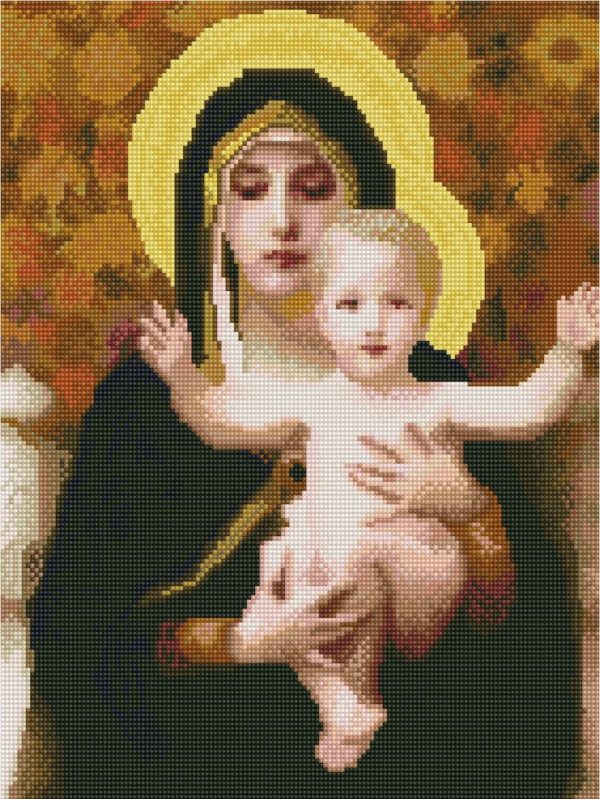 Set Goblen cu diamante, Acuarello, Fecioara Maria cu Pruncul