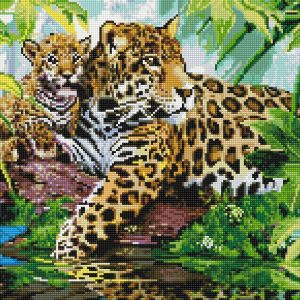 Set Goblen cu diamante, Acuarello, In jungla