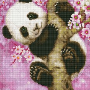 Set Goblen cu diamante, Acuarello, Ursuletul panda